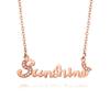 Fabricante Directo Collar Personalizado de Acero Inoxidable con Nombre en Letra Inglesa, Colgante de Cadena para Clavícula de Acero de Titanio para Mujeres