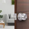 Cerradura Esférica de Acero Inoxidable de Tres Barras Ajustable Electroplateada Cerradura de Bola para Puerta con Llave Puerta de Baño Cerradura de Bola