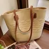 Bolsa de palha trançada para mulheres, novo modelo 2026, grande capacidade, bolsa de ombro versátil para o dia a dia, bolsa de praia fashion, bolsa tote