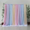 Cortinas de Boda Fondo Cortinas de Gasa Tela de Escenario Decoración de Escena de Transmisión en Vivo Cortinas Tela de Boda Cortinas Pared de Fondo Soñador
