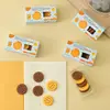 Borrachas Divertidas de Lanche em Desenho Animado, Borrachas Fofas em Formato de Biscoito e Chocolate com Menos Resíduo, Brindes para Alunos do Ensino Fundamental, Atacado