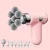 Pistola de Massagem Muscular para Tecido Profundo Multi-Cabeça Transfronteiriça com 9 Cabeças de Massagem para Fitness em Casa Mini Uso nos Ombros e Pescoço