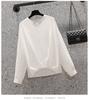 Camisa de manga larga con cuello en V, elegante, holgada y ajustada, estilo comercio exterior japonés y coreano, otoño 2021, para mujer