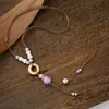 Invierno Nuevo Venta Directa de Fábrica Diseño de Nicho Cerámico Collar de Gama Alta Nuevo Estilo Chino Cadena de Suéter de Cerámica Accesorios para Mujer