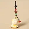 Chaveiro Pingente Escultura em Madeira Artesanal Golden Retriever para Homens e Mulheres Charmoso Cachorrinho Pingente de Bolsa Presente de Aniversário Ornamento