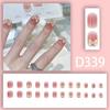 Use unha on-line celebridade ins manicure unha falsa patch cor mudando pêssego diamante decoração ponto diamante destacável dança noiva manicure