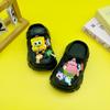 Nuevos Zapatos de Agujeros de Dibujos Animados Bob Esponja EVA Versátiles para Niños y Niñas Pantuflas para Padres e Hijos Sandalias de Dedo con Suela Suave Antideslizantes
