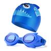 Gafas de Natación Wave para Niños de Marco Grande Alta Definición Impermeables y Antivaho Set de Gorro de Natación para Niños y Niñas Gafas de Natación de Dibujos Animados