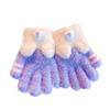 Luvas de Cinco Dedos Infantis, Luvas Quentes de Inverno para Meninos e Meninas, Luvas de Pelúcia Espessadas à Prova de Vento e Anticongelantes Infantis Médias e Grandes Atacado