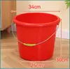 Balde de Água de Plástico Vermelho Grande Atacado, Balde Portátil Doméstico para Armazenamento de Água, Balde de Plástico Espesso Multiespecificação para Lavagem de Carro e Limpeza