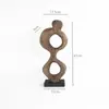 Venta al por mayor de Adornos Decorativos de Escritorio Nórdicos de Diseño de Nicho Vintage Wabi-Sabi con una Sensación de Lujo Ligero y Gama Alta, Adornos de Madera