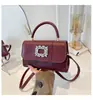 Estilo Coreano Simples Moda Cor Sólida 2026 Primavera Verão Novo Casual Trabalho Corrente Transversal Ombro Bolsa Strass Pequena Quadrada Bolsa