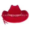 Decoración Roja de Amor Sombrero de Vaquero Sombrero de Año Nuevo Accesorios del Día de San Valentín Actuación en Escenario Fiesta de Año Nuevo Foto de Pareja