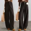 Pantalones de Mamá Primavera, Otoño e Invierno Sueltos de Cintura Alta Rectos, Pantalones Casuales de Nuevo Estilo, Pantalones para Mujeres de Mediana Edad y Mayores