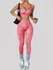 Conjunto Esportivo de Yoga Sem Costura Costas Cruzadas para Mulheres Conjunto de Duas Peças Fitness Esportivo Lazer para Mulheres Que Pode Ser Usado Fora