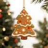 Adornos de Árbol de Jengibre Acrílicos de Venta Caliente Transfronterizos, Decoraciones Navideñas, Decoraciones para Árbol de Navidad Familiar, Colgantes para Interior de Coche