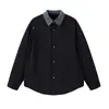 Lujo ligero, a la moda, versátil, diseño moderno, chaqueta camisa reversible estilo Chanel, de manga larga, estilo simple para hombre