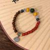 Nueva Colección de Pulseras Chinas ~ Pulsera de Cerámica con Cuentas Estilo Étnico Estilo Zen Estilo Nacional Pulsera Elástica con Colgante para Mujer