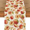Amazon Cross-Border Nova Série de Frutas Primavera e Verão Corredor de Mesa Estampado em Linho, Jogo de Toalha de Mesa e Jogos Americanos, Têxteis Domésticos Criativos