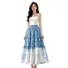 Saia Tie-Dye 2026 Yunnan Guizhou Novo Estilo Feita à Mão Tingida com Plantas Roupas Étnicas de Viagem Saia Evasê para Mulheres