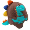 Chapéu de Dinossauro de Desenho Animado à Prova de Vento Fofo para Crianças Chapéu de Bebê de Lã Novo Espessado Quente com Proteção de Orelha Chapéu de Bebê