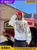 Sudadera con capucha de estilo retro gótico americano personalizada, estampada con letras, estilo Harajuku, holgada, para parejas