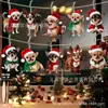 20 Piezas Adorable Perro Chihuahua Adornos de Madera para Navidad Decoración para Fiesta Navideña de Año Nuevo Colgantes