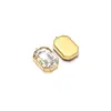 Lujo Ligero Acero Inoxidable Cristal de Poligonal Vidrio Colgante DIY Joyería para Mujer Accesorios de Collar Venta al por Mayor Transfronterizo