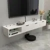 Mueble de TV colgante de madera maciza para apartamento pequeño sala de estar colgante de suelo roble set-top box tronco pequeño ultra estrecho nórdico
