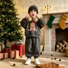 Conjunto Infantil 2026 Comércio Exterior Estiloso Novo Primavera e Outono Crianças Moletom Fresco e Calça de Moletom Estilo Coreano Conjunto Casual de Duas Peças
