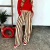 2026 Transfronterizo TK Amazon Primavera/Verano Nuevos Pantalones Largos Rectos Casuales Sueltos de Mujer Europeos y Americanos con Bloques de Color, Rayas y Estampados