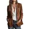 Chaqueta de Mujer Estilo Europeo y Americano Nueva para Otoño 2026 con Cuello de Traje Elegante para el Trabajo