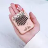 Mini Piano de Polegar Kalimba de 9 Notas Instrumento de Madeira Maciça Piano de Dedo Kalimba de Madeira de 9 Notas Portátil para Iniciantes