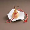 Pingente Original de Cabaça Artesanal com Corda Trançada Estilo Chinês Tradicional, Acessório Portátil, Ornamento Criativo, Item de Mão