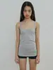 Top Interior sin Mangas con Estampado de Corazones Casual Diseño Simple Y2K Moda Delgado con Tirantes Ajustados Chaleco Delgado para Mujer