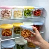 Pote para picles, recipiente de vidro para armazenamento de alimentos, tigela pequena, pote hermético, de grau alimentício, especial para kimchi, mini lancheira com tampa