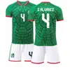 2026 Jersey de Local de México 14 Hernández 4 Álvarez 22 Lozerno Conjunto de Uniforme de Fútbol
