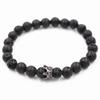 Joias Europeias e Americanas Transfronteiriças Pedra Vulcânica Natural Turquesa Branca Pinheiro Vermelho Pulseira Conjunto de Casal Pulseira Pulseira Coroa Feminina
