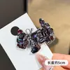 Duende Morado~Pinza para el Cabello con Lazo de Pedrería Pinza Lateral Pinza para Mechones Sueltos Pinza de Una Palabra Accesorio para el Cabello Pinza Superior Pinza para el Cabello