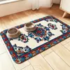 Tapete para alimentar mascotas para gatos y perros, tapete absorbente de secado rápido, tapete antideslizante resistente a la suciedad, lindo tapete de piso de tierra de diatomeas con caricaturas