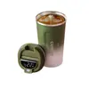 Caneca de Café Inteligente Transfronteiriça 304 Plástico Spray Aço Inoxidável Vácuo Masculina e Feminina Caneca Térmica Portátil para Carro Caneca de Presente