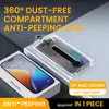 Película de Vidrio Templado 360 Anti-Mirada para iPhone16Promax 15 HD 14 Cabina Libre de Polvo 11 Apple 13 Película Xsr Artefacto