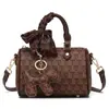 Otoño 2025 Nuevo Bolso Boston Estampado Casual de Moda Bolso de Mano para Niñas Bolso Cruzado para el Trabajo Bolso de Hombro