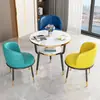 Juego de Mesa y Sillas de Recepción y Negociación de Lujo Ligero para Apartamentos Pequeños, Mesa de Comedor para Tiendas de Té de Leche, Cafeterías y Juego de Mesa Redonda Pequeña para Balcón