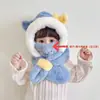 Touca de Bebê Outono e Inverno Touca de Proteção para Orelhas de Recém-nascido Algodão Puro Fofa Quente Tricô Pelúcia para Bebês Meninos e Meninas