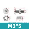 Tornillo y Tuerca Combinación de Dos Piezas para Máquina de Mascarillas y Luminarias, Acero Inoxidable 304 Tornillo y Tuerca