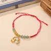 Pulseras de Cuerda Coloridas para el Festival de Medio Otoño al por Mayor, Pulseras Unisex Ajustables Hechas a Mano Estilo Chino para la Seguridad en Festividades