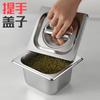 Recipiente Rectangular Cuadrado de Acero Inoxidable con Tapa Recipiente para Alimentos Carrito de Comida Rápida Caja para Verduras Recipiente para Comidas Tienda de Té con Leche Caja para Mermelada