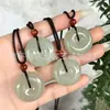 Colgante de Aventurina en Color Agua Clara, Mariposa de Aventurina, Hoja Ruyi, Colgante de Buda y Amuleto de Paz Joyería de Jade