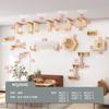Árbol para Gatos de Pared DIY Marco de Escalada para Gatos Montado en Pared Rascador para Gatos Montado en Pared Plataforma de Salto para Gatos Estante para Gatos de Madera Maciza Cama para Gatos Integrada